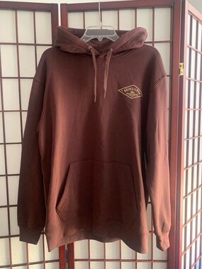 NWT 1969 Quiksilver Men’s Chocolate Brown pullover Hoodie in Size M